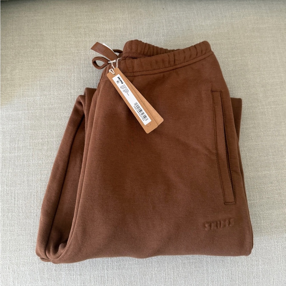 NWT SKIMS COTTON FLEECE CLASSIC JOGGER | BISON  XS